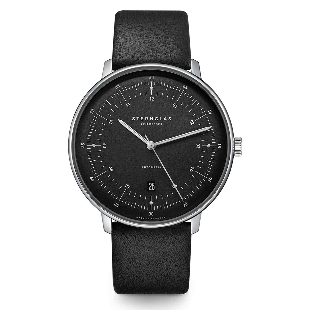 Sternglas S02-HH11-PR07 Men's Hamburg Automatic Black Strap Wristwatch (8149139095778)