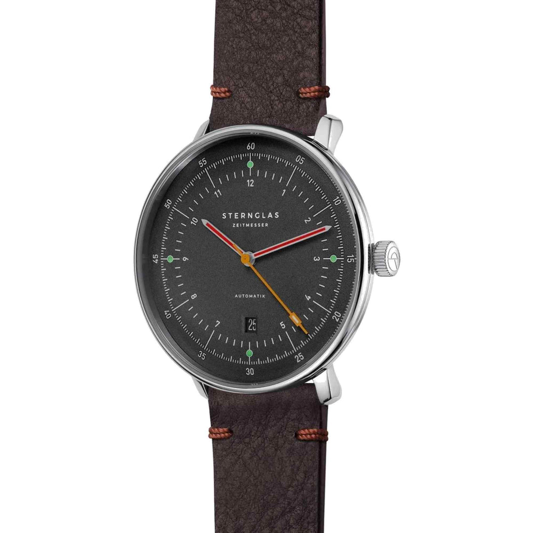 Sternglas S02-HH39-VI11 Men's Hamburg Neugraphite Automatic Wristwatch