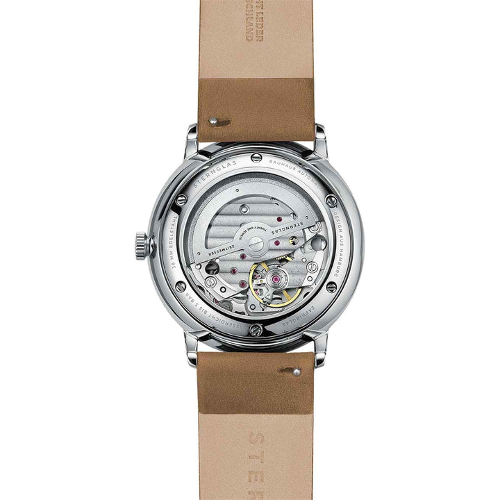 Sternglas S02-NA03-PR01 Men's Naos Automatic Brown Strap Wristwatch (8148645511394)
