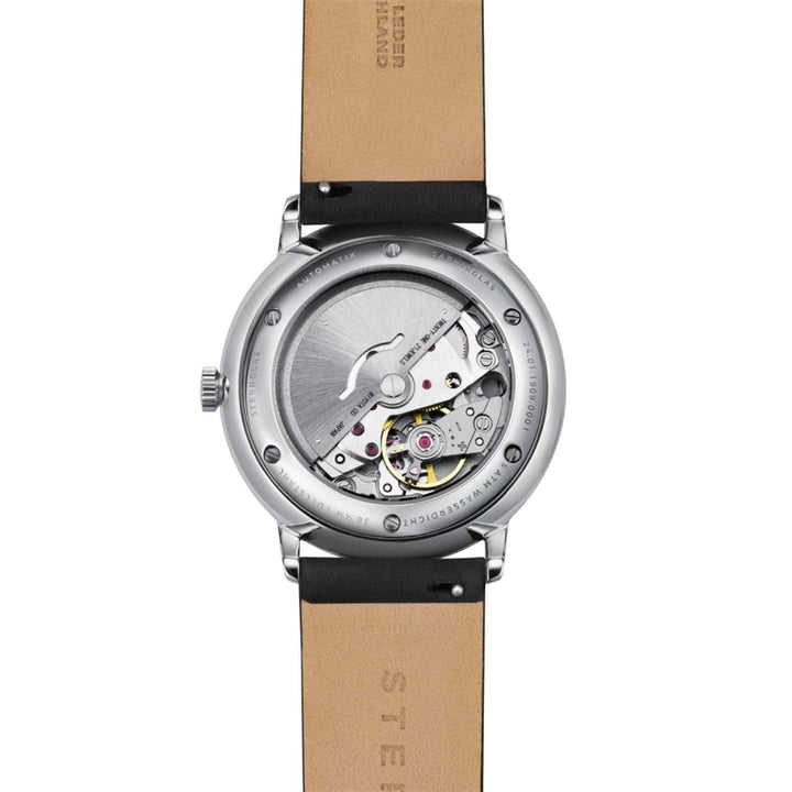 Sternglas S02-NA06-PR07 Men's Naos Automatic Black Leather Strap Wristwatch (8148987478242)