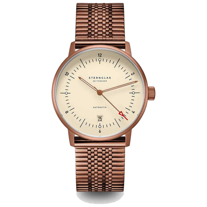Sternglas S02-NA42-ME10 Men's Naos Automatik Alabaster Bronze Wristwatch
