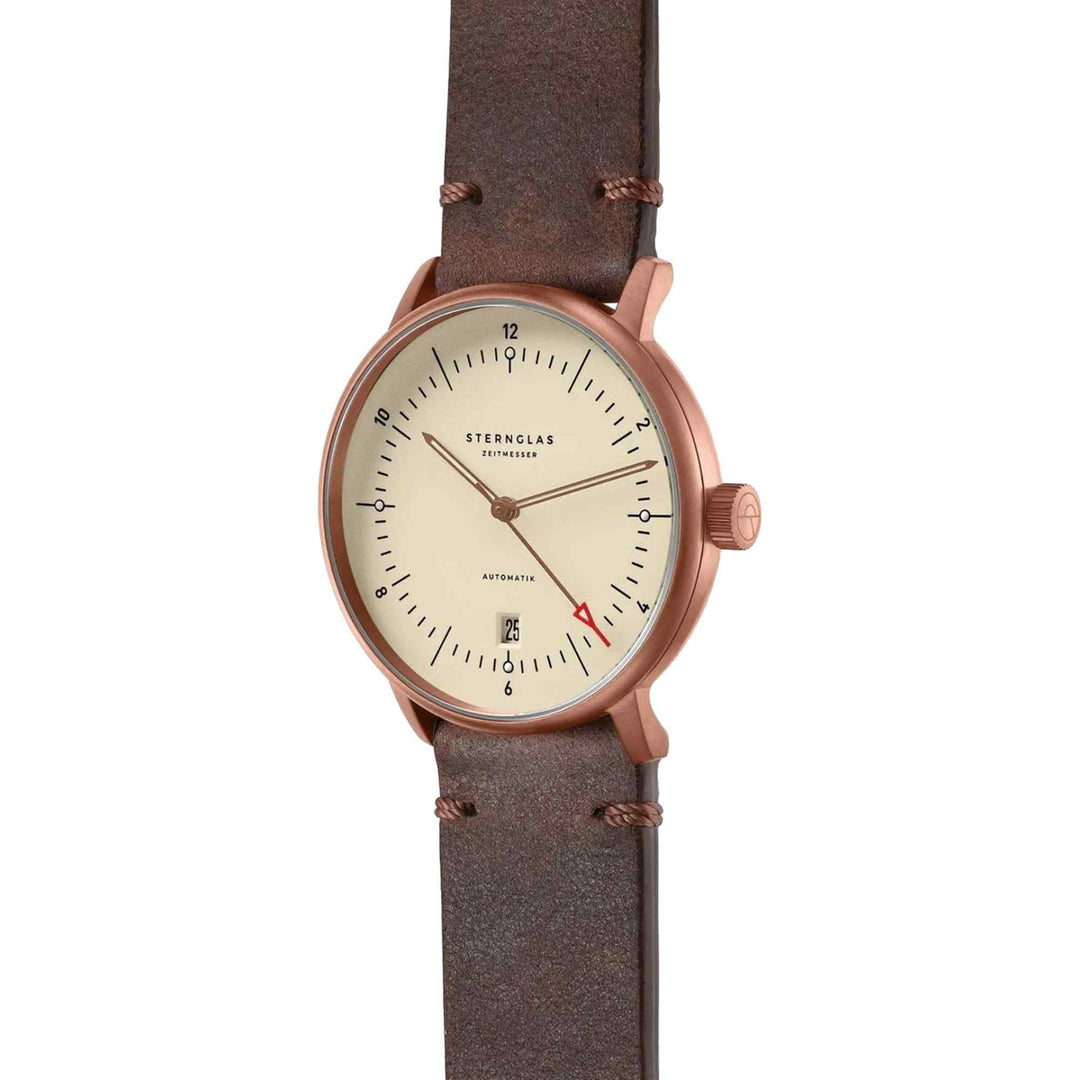 Sternglas S02-NA42-VI17 Men's Naos Automatik Alabaster Bronze Wristwatch