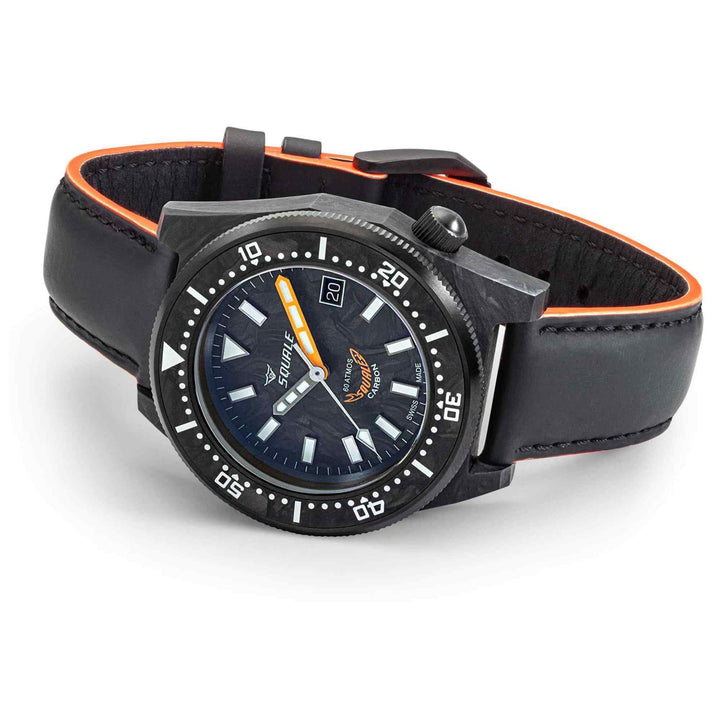 Squale T183AFCOR.RLOR Forged Carbon Orange Wristwatch