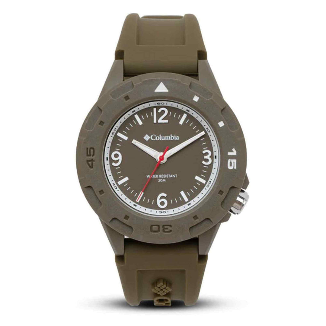 Columbia CSS13-009 Trailhead Olive Green Silicone Strap Wristwatch