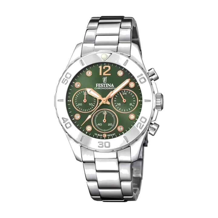 Festina F20603/5 Women's Boyfriend Green Dial Wristwatch