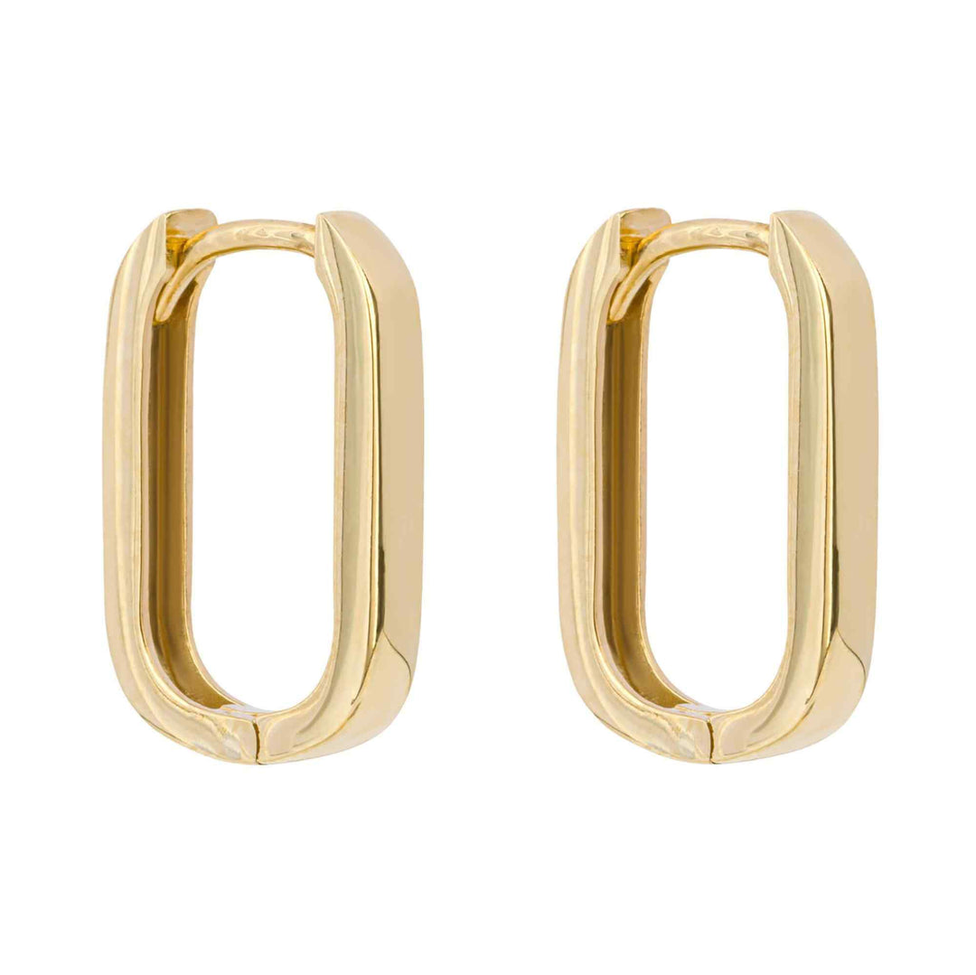 Elements Gold GE1002 U Shape Hoop Earrings