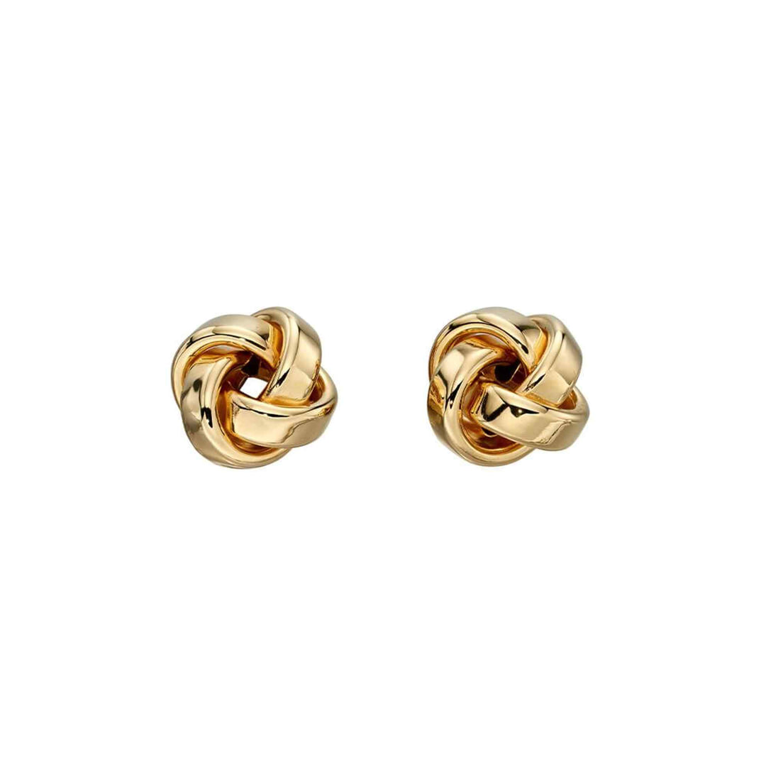 Elements Gold GE2201 Knot Stud Earrings