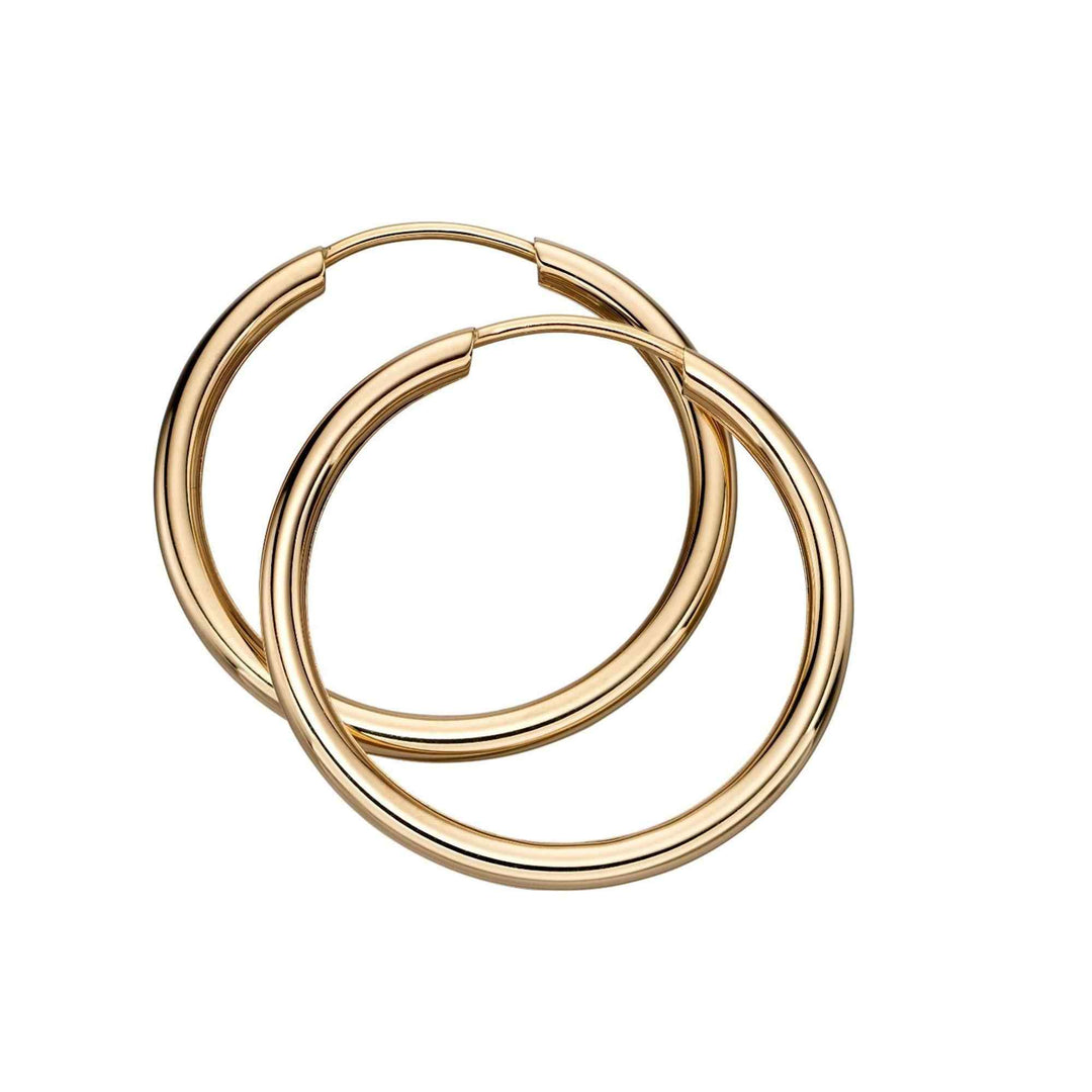 Elements Gold GE2216 Sleeper Hoop Earrings
