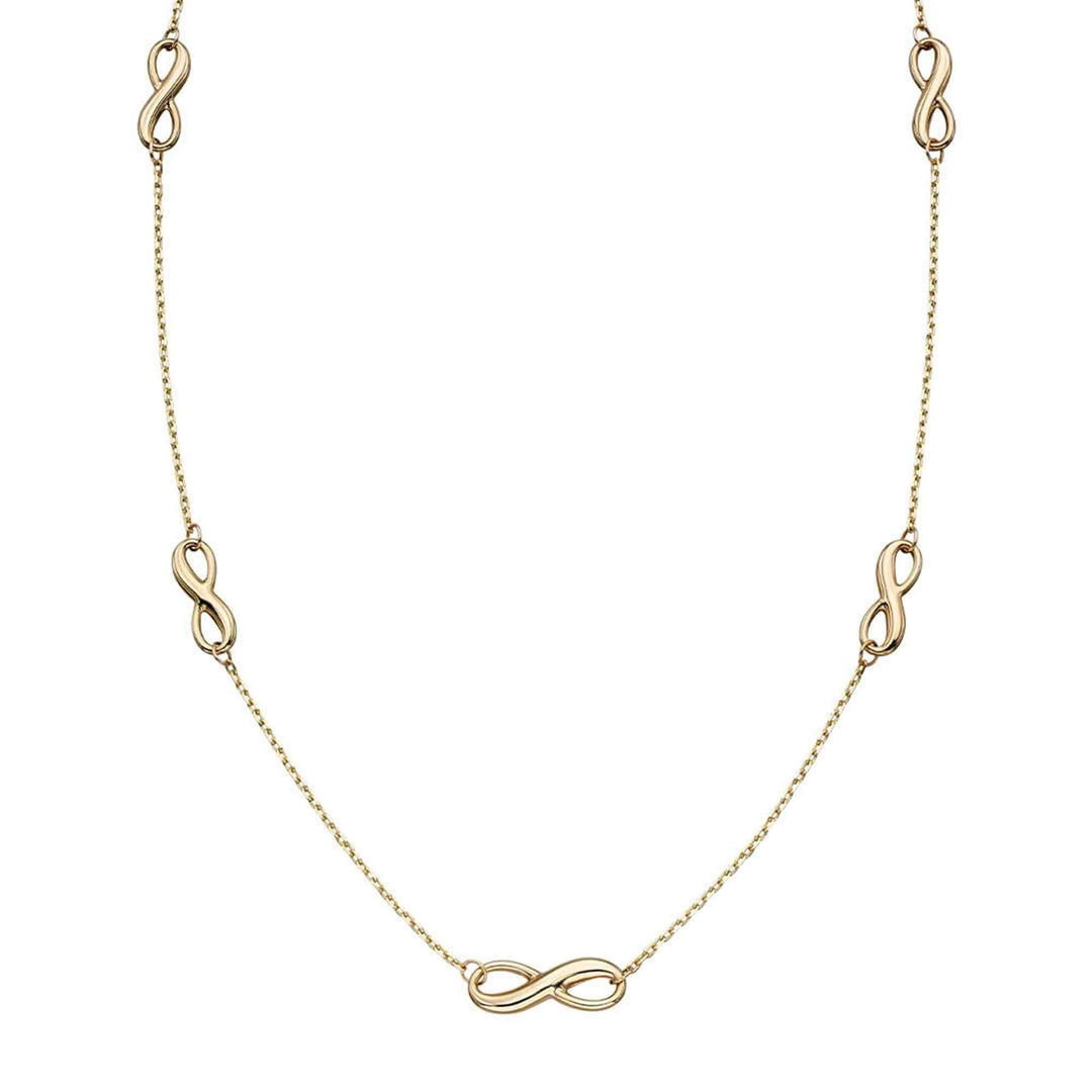 Elements Gold GN339 Infinity Station Necklace