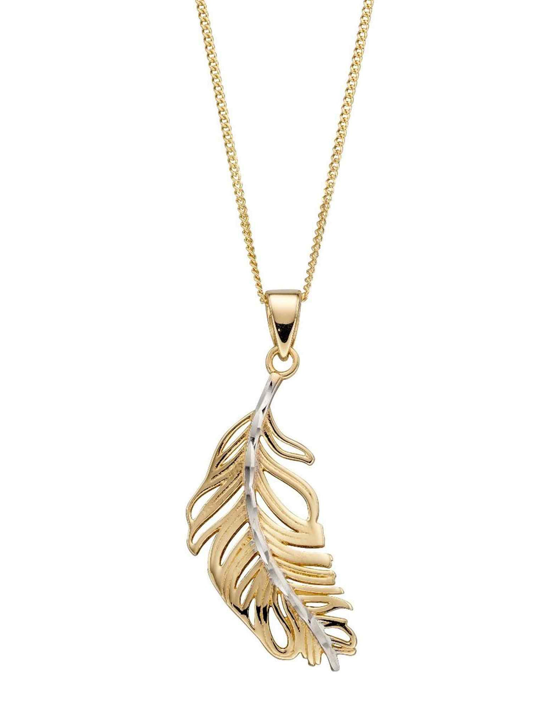 Elements Gold GP2228 Feather Pendant Only