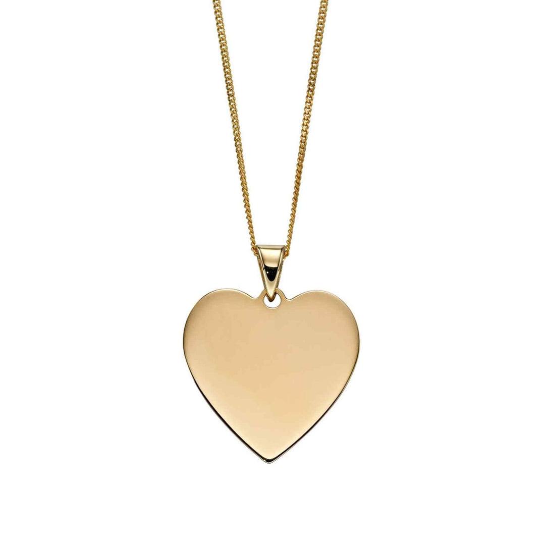 Elements Gold GP2237 Heart Engravable Tag Pendant Only
