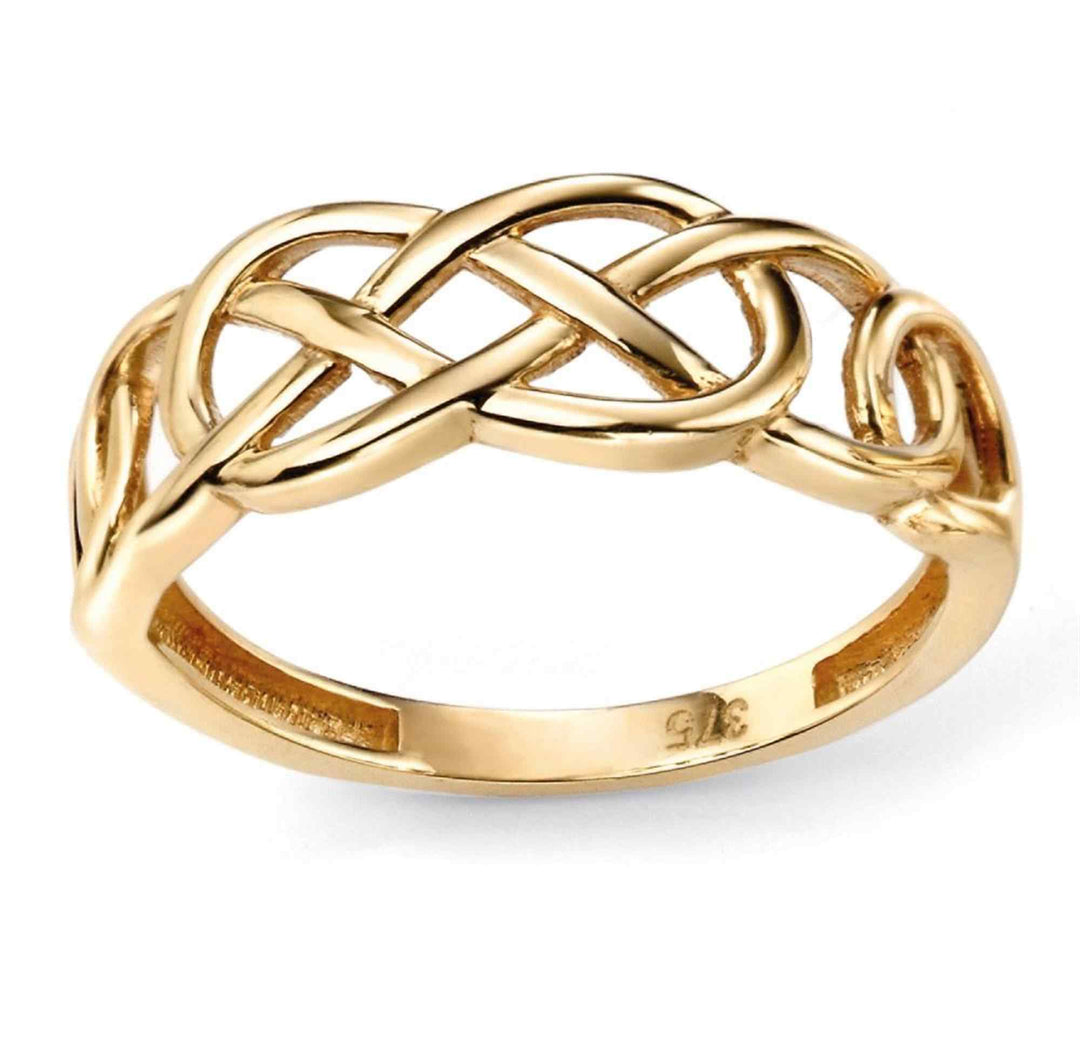Elements Gold GR499 52 Celtic Pattern Ring Size 52