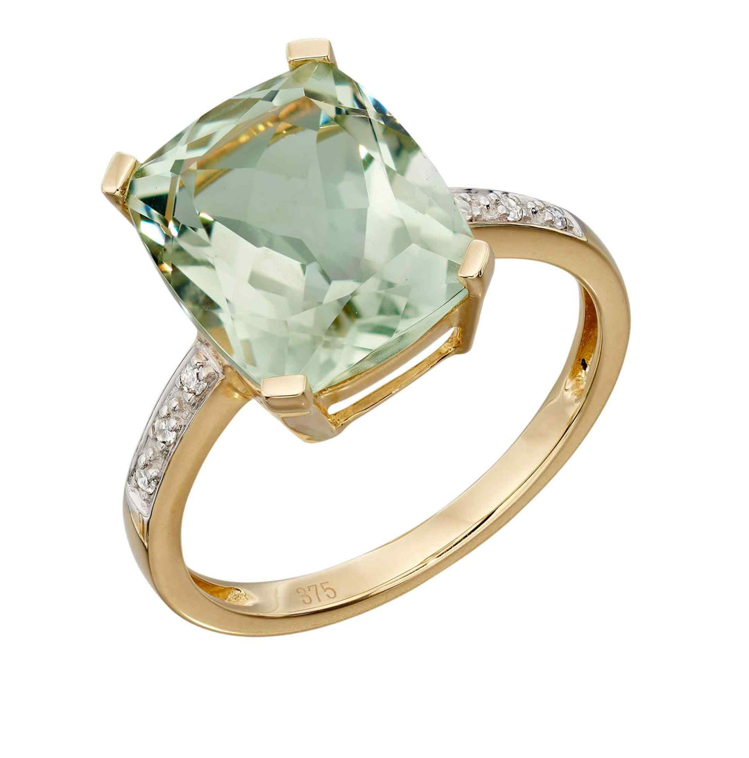Elements Gold GR543G 52 Semi-Precious Ring Diamond Shoulder