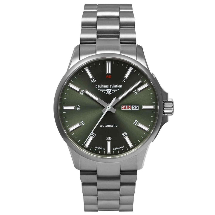 Bauhaus Aviation 2866M4 Men's Day Date Automatic Wristwatch