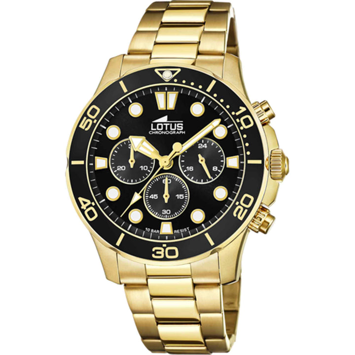 Lotus L18758/3 Men's Black Dial Chronograph Wristwatch
