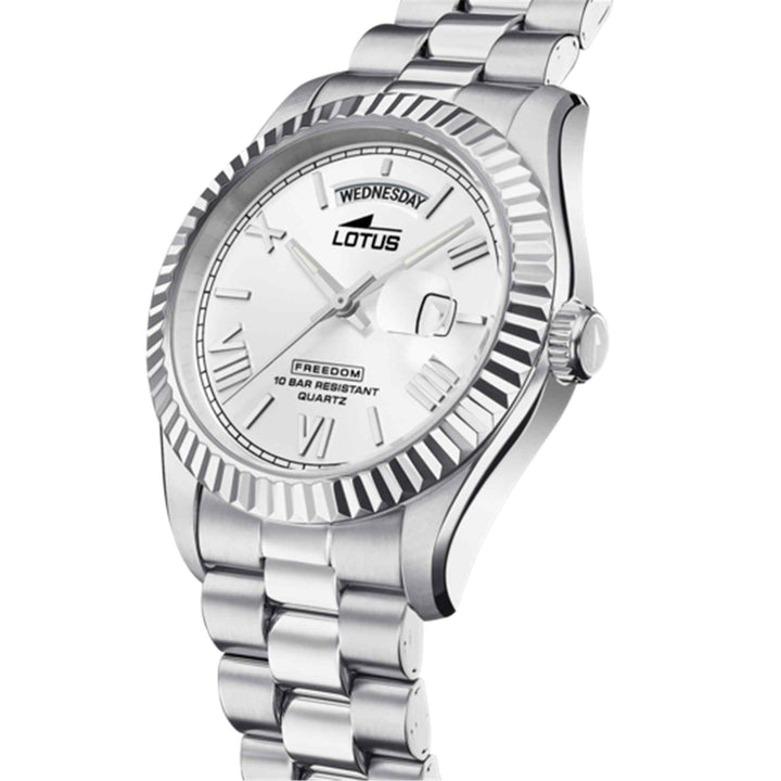 Lotus L18854/1 Men's Silver Dial Day Date Watch