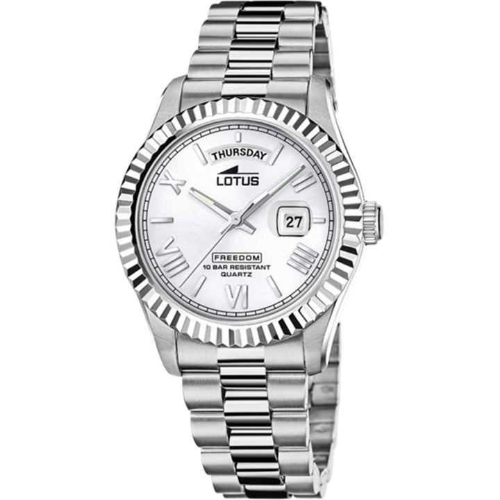 Lotus L18854/1 Men's Silver Dial Day Date Watch