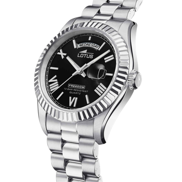 Lotus L18854/4 Men's Black Dial Day Date Watch