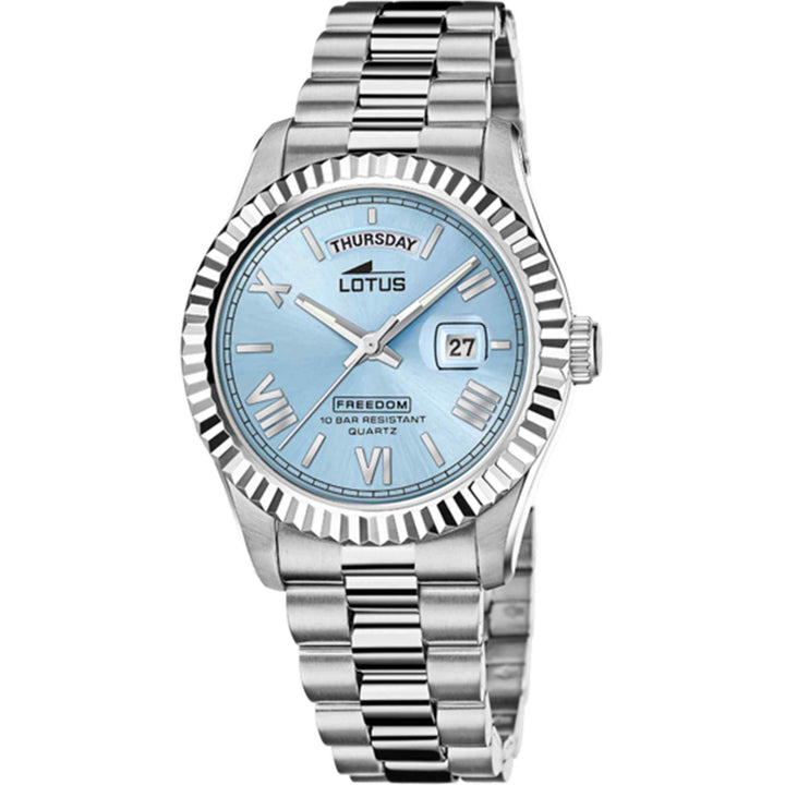 Lotus L18854/8 Men's Light Blue Dial Day Date Watch