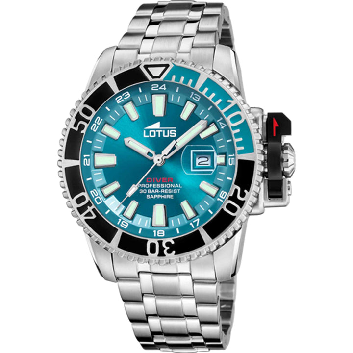 Lotus L18938/1 Men's Blue Dial Diver Wristwatch