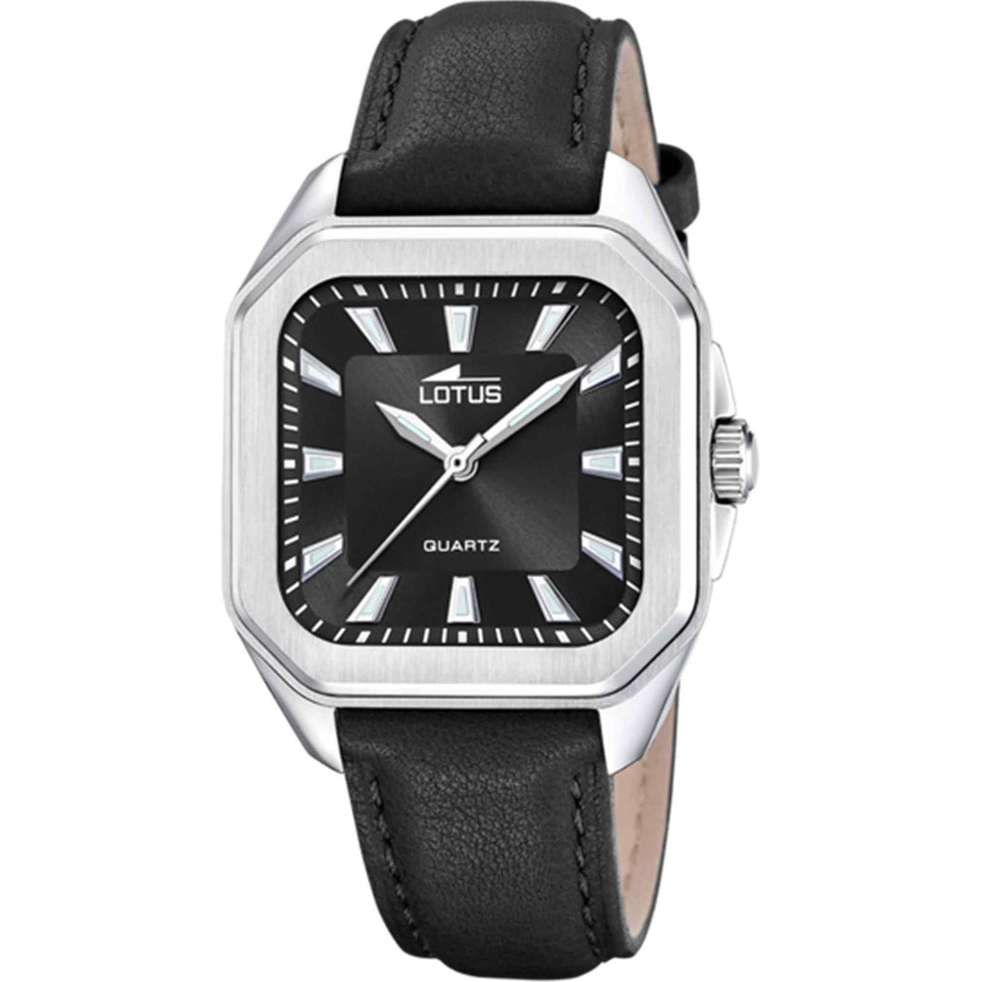 Lotus L18968/6 Women's Black Square Dial Wristwatch