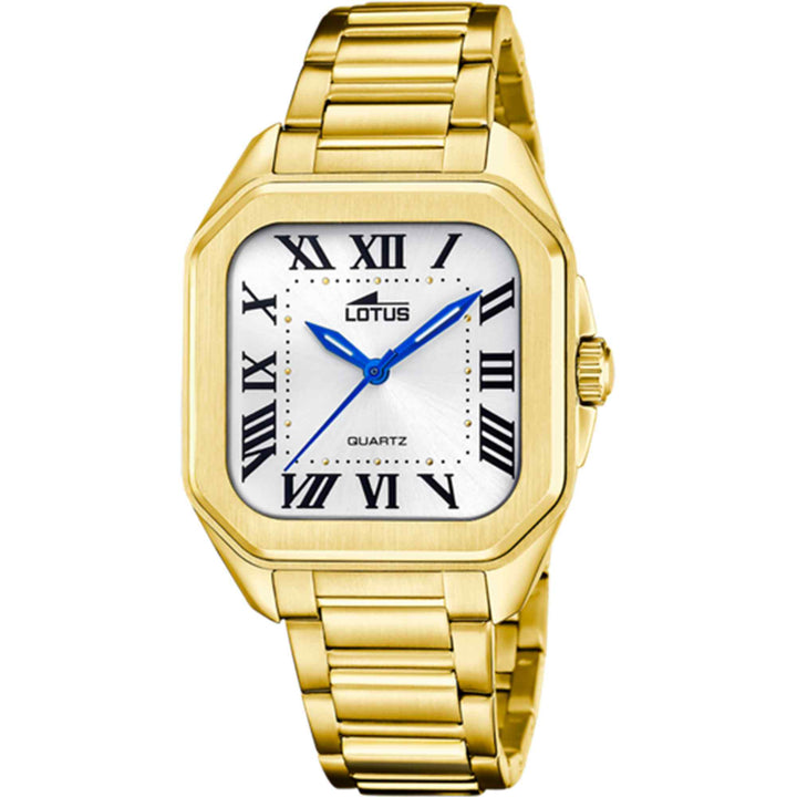 Lotus L18970/1 Women's White Square Dial Wristwatch