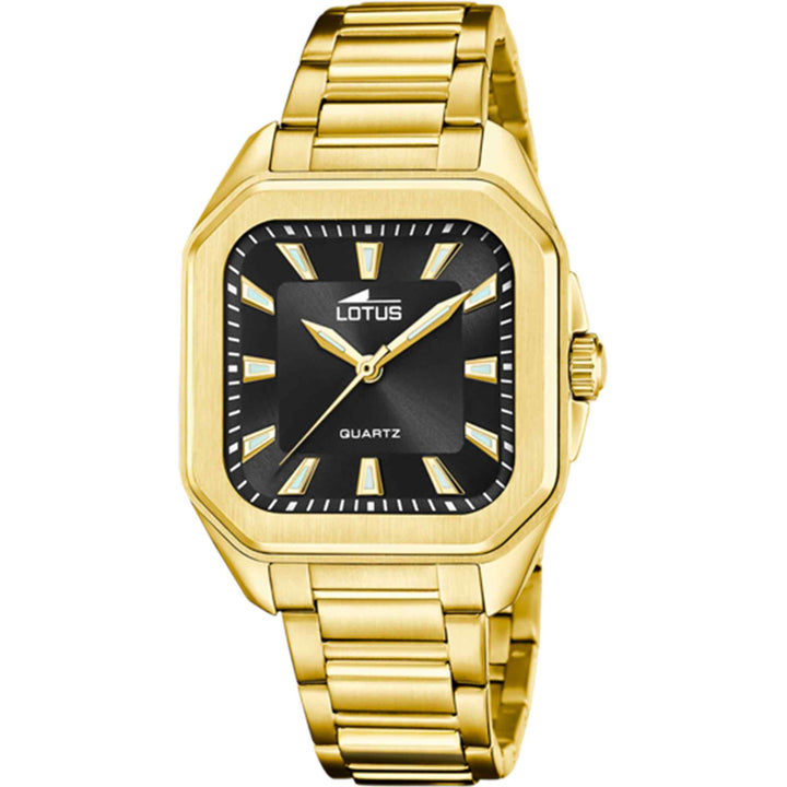 Lotus L18970/3 Women's Black Square Dial Wristwatch