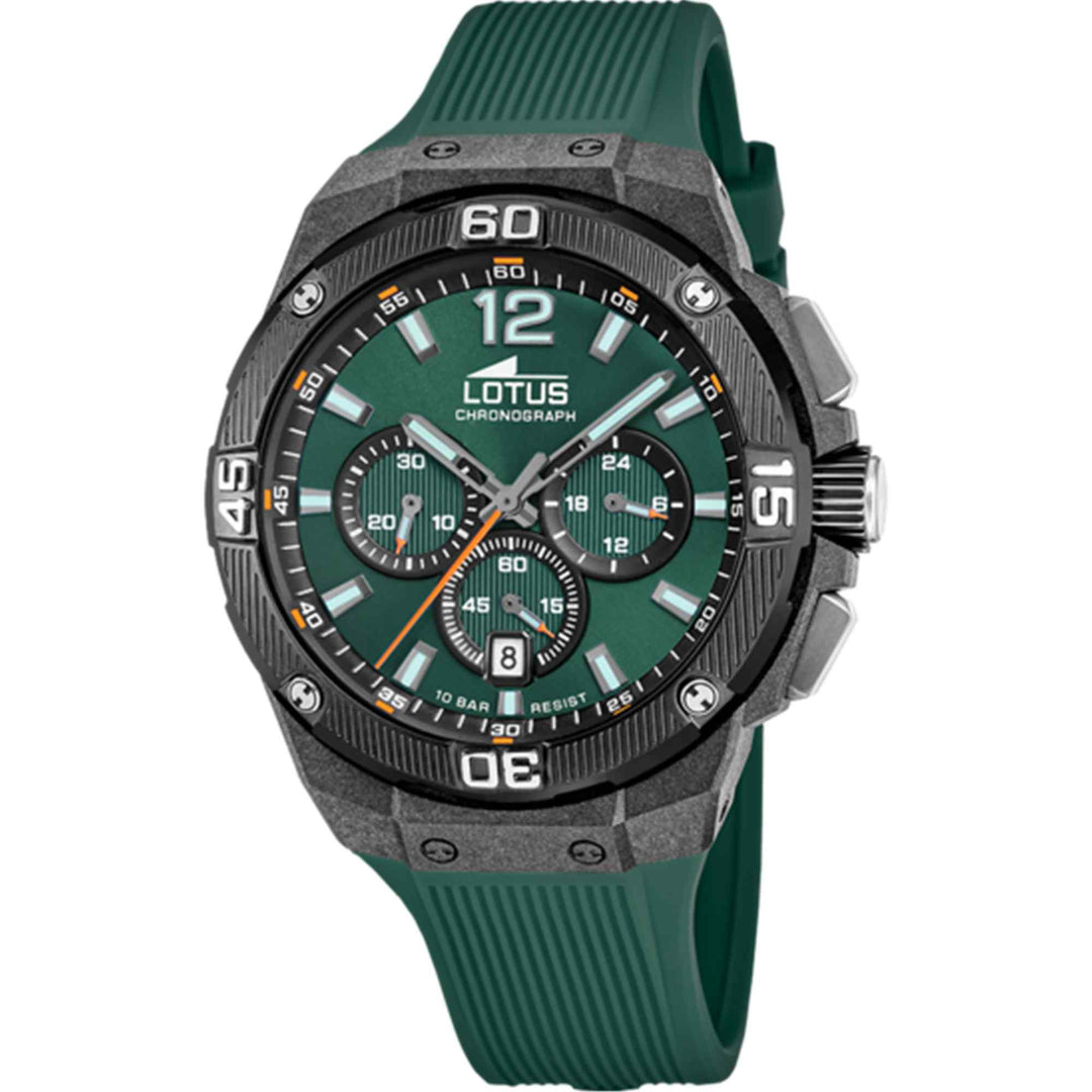 Lotus L18975/2 Men's Green Dial Chronograph Wristwatch