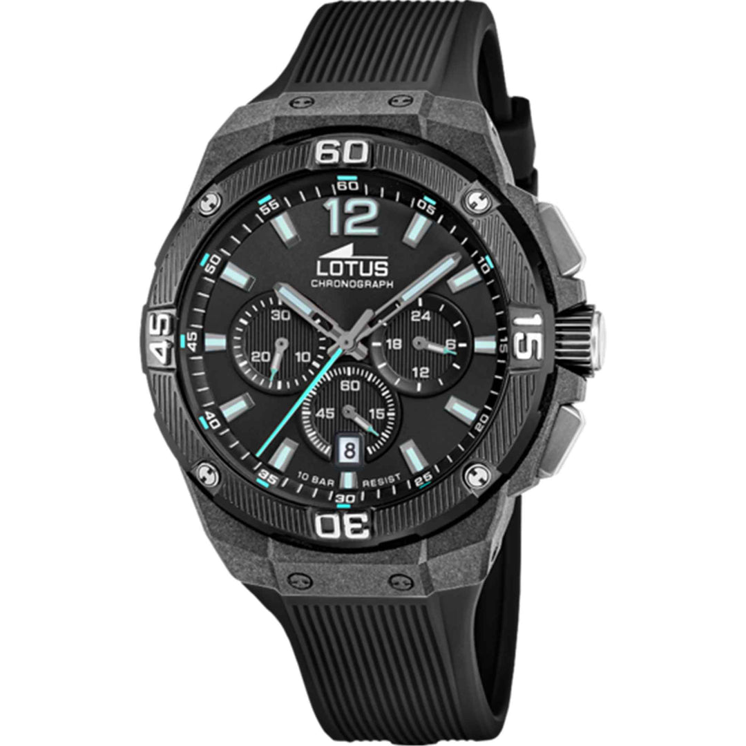 Lotus L18975/3 Men's Black Dial Chronograph Wristwatch