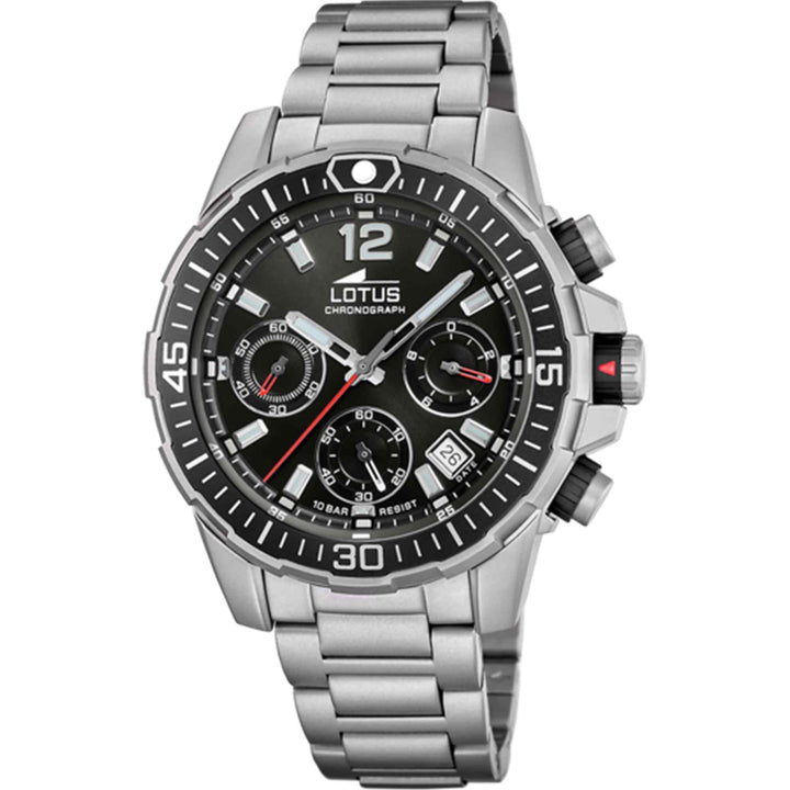 Lotus L18977/4 Men's Black Dial Chronograph Wristwatch