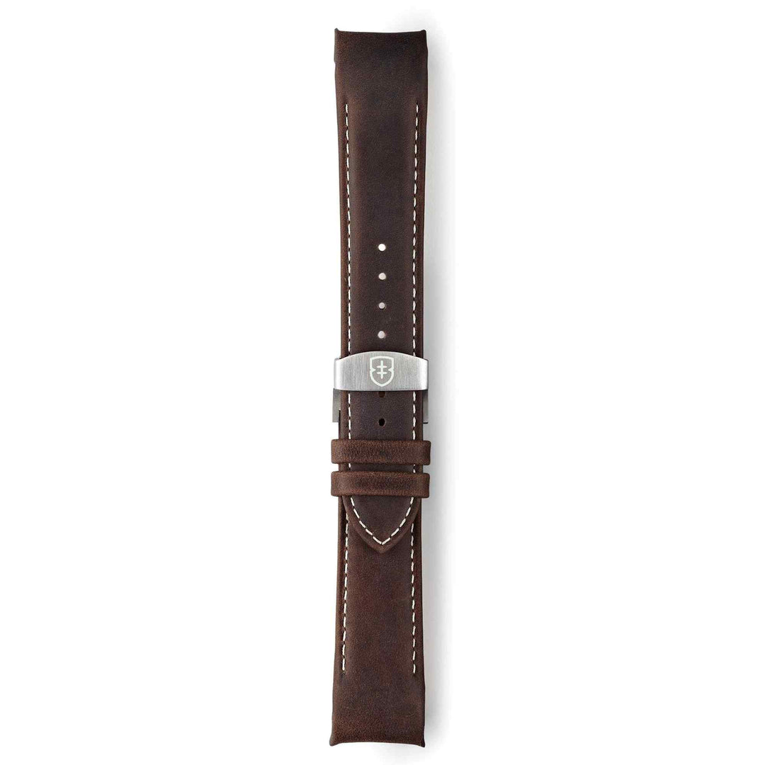 Elliot Brown STR-L24 Dark Brown Waxed Leather Strap (8159177801954)