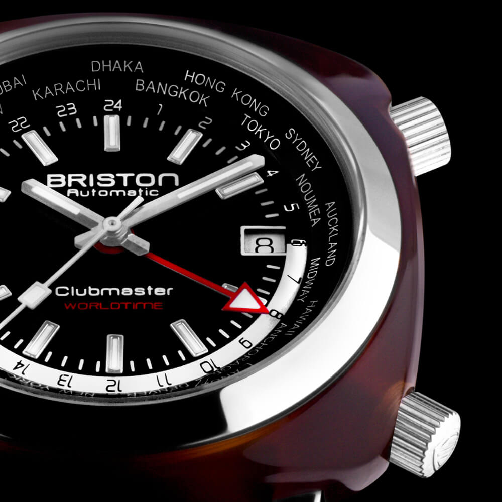 Briston Clubmaster Traveler Worldtime - Noir 20842.SA.TW.1.NB Watch
