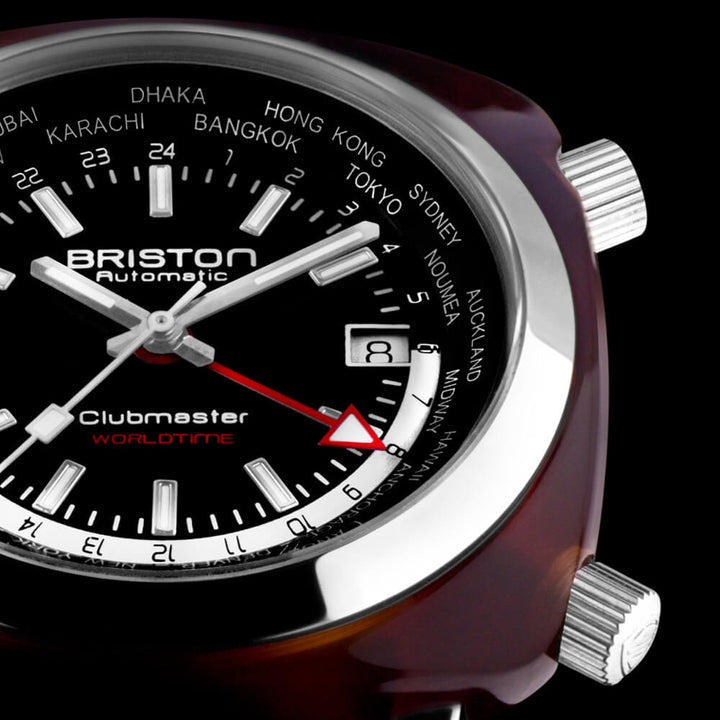 Briston Clubmaster Traveler Worldtime - Noir 20842.SA.TW.1.NB Watch