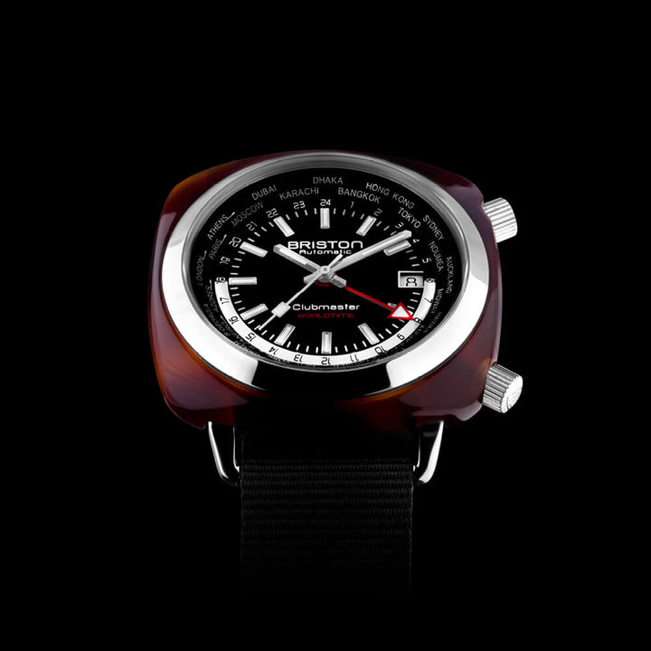 Briston Clubmaster Traveler Worldtime - Noir 20842.SA.TW.1.NB Watch