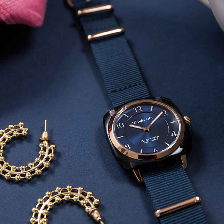 Briston Clubmaster Chic - HM - Gold - Bleu Nuit 21536.PRA.UB.33.NMB Watch