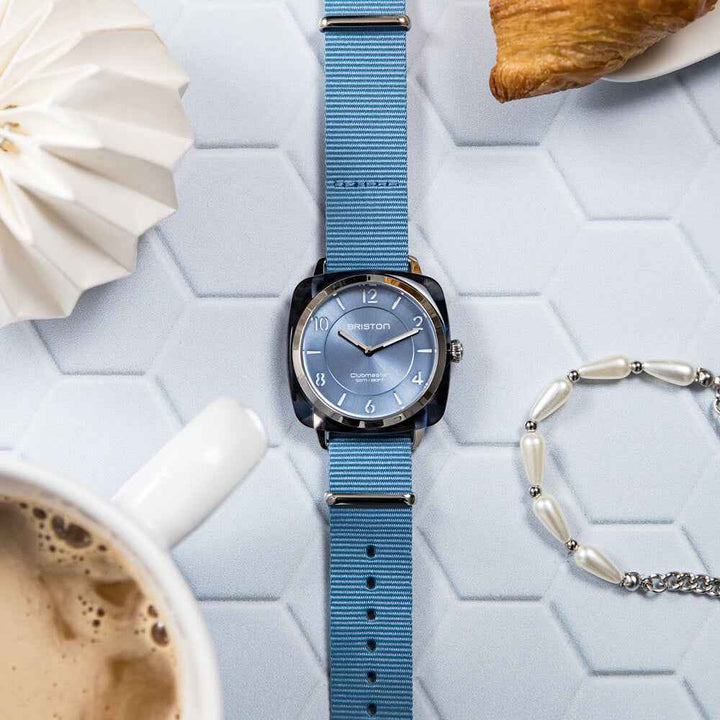 Briston Clubmaster Chic - HM - Bleu Glacier 21536.SA.UB.25.NIB Watch