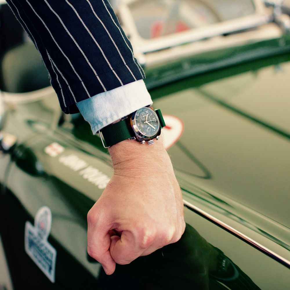 Briston Clubmaster Classic - Chrono - Vert anglais 15140.SA.T.10.NBG Watch