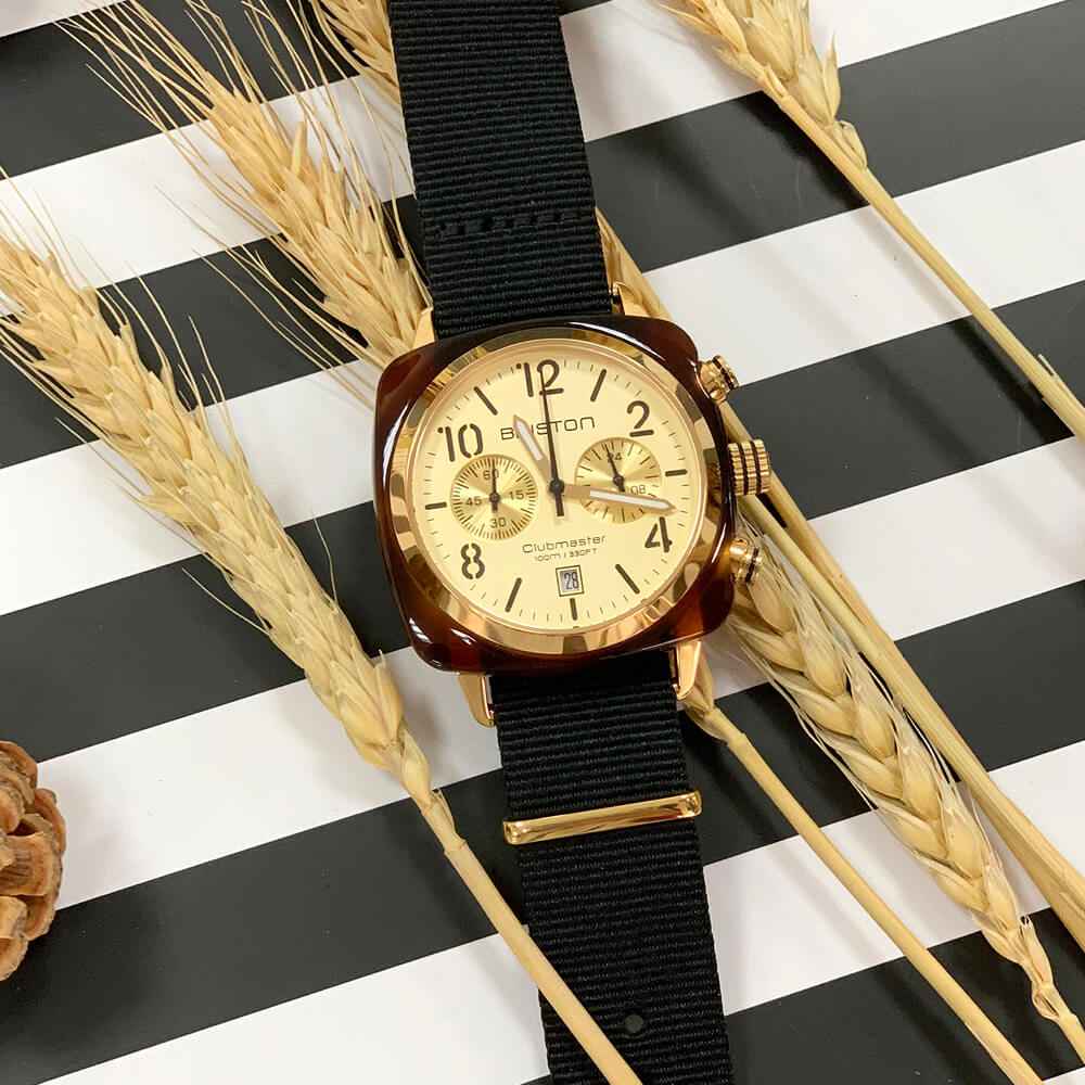 Briston Clubmaster Classic - Chrono - Gold - Champagne 14140.PYA.T.7.NB Watch