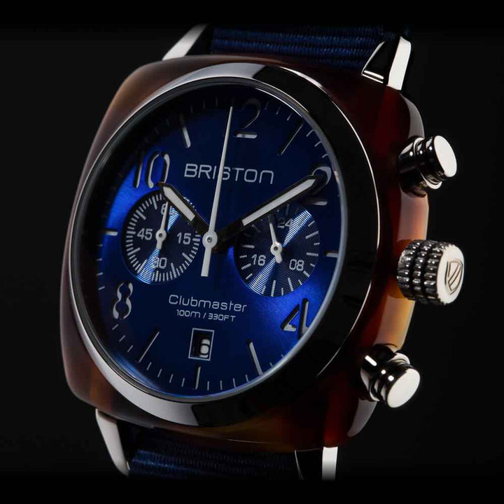 Briston Clubmaster Classic - Chrono - Bleu Marine 15140.SA.T.9.NNB Watch