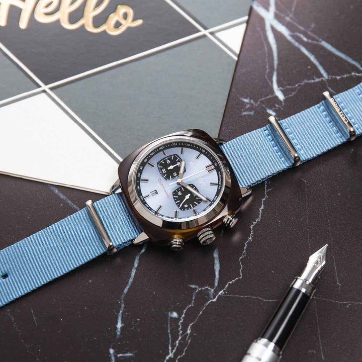 Briston Clubmaster Sport - Chrono - Bleu Glacier 20142.SA.TS.25.NIB Watch