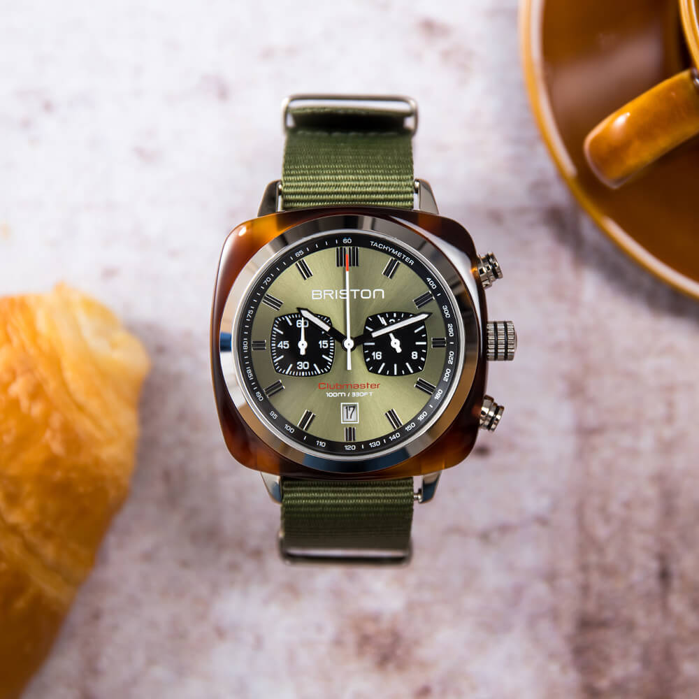Briston Clubmaster Sport - Chrono - Vert olive 20142.SA.TS.26.NOL Watch