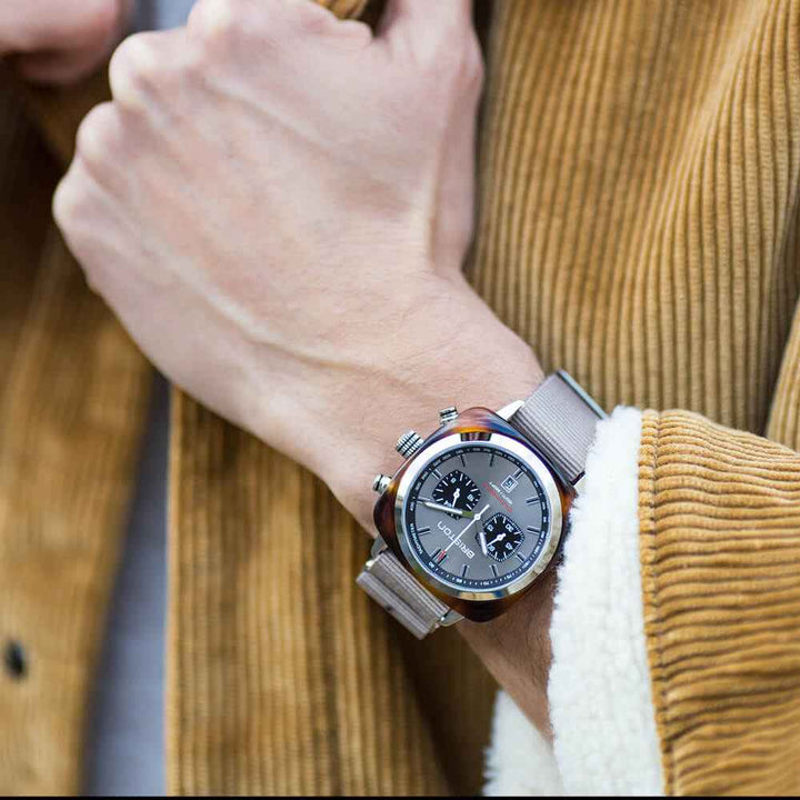Briston Clubmaster Sport - Chrono - Gris Taupe 20142.SA.TS.30.NT Watch