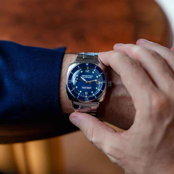 Briston Clubmaster Legend Diver - Acier - Bleu marine 241740.PS.LD.15.SB Watch
