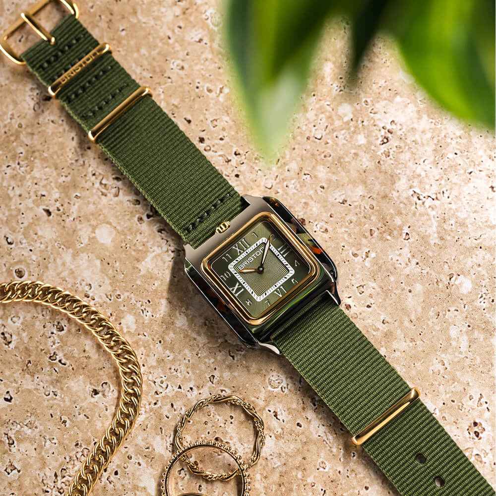 Briston Streamliner Kennedy Spring -  HM - Gold - Vert olive 262030.PYA.UG.26.NOL Watch