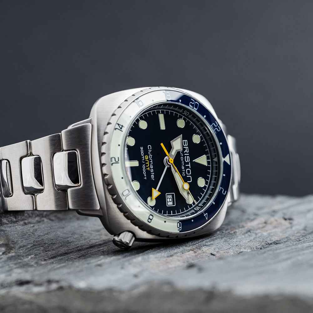 Briston Clubmaster Diver Pro GMT - Acier 24844.S.GP.15.SB Watch