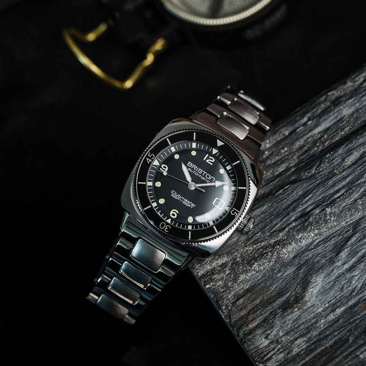 Briston Clubmaster Legend Diver - Acier - Noir 241740.PS.LD.1.SB Watch