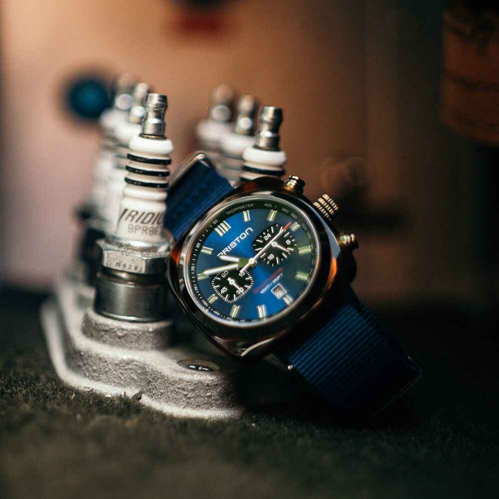 Briston Clubmaster Sport - Chrono - Bleu Marine 17142.SA.TS.9.NNB Watch