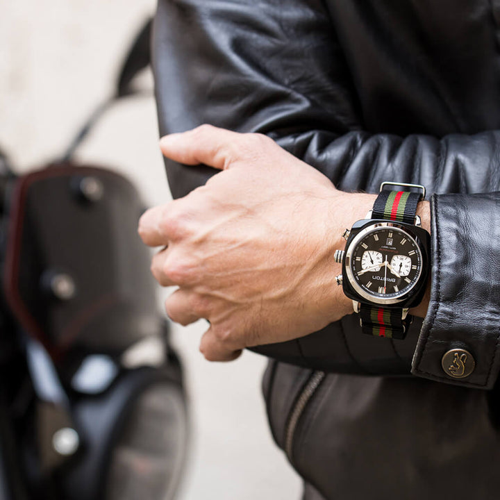 Briston Clubmaster Sport Acétate noir - Chrono - Noir 17142.SA.BS.1.NB Watch