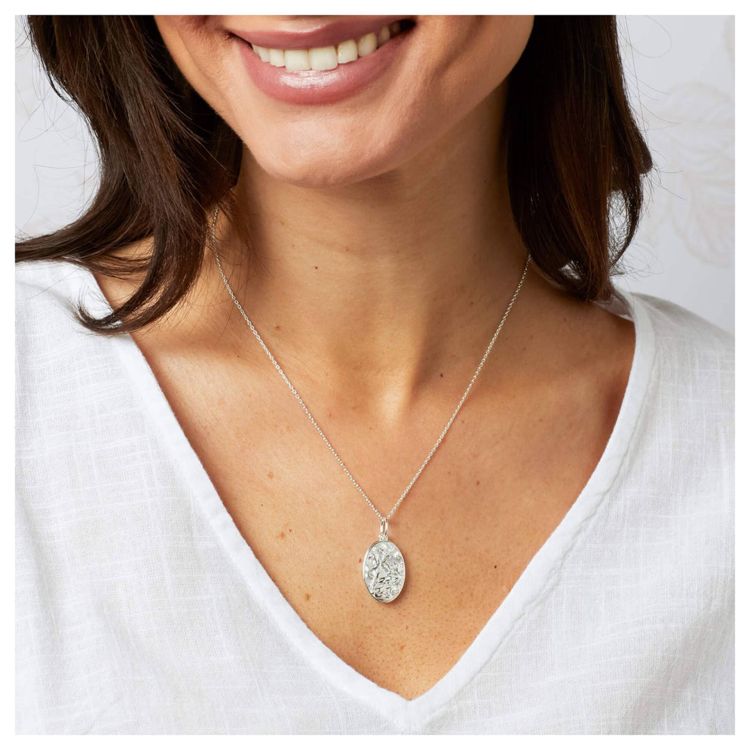 Laura Ashley N4657W Lambton Garden Necklace Sterling Silver