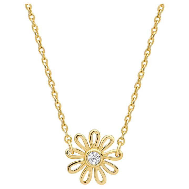 Laura Ashley N4664C Thorncliff Daisy Necklace Sterling Silver